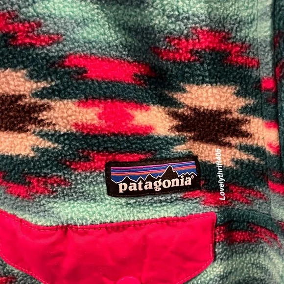 Patagonia Size Small Women's Synchilla Fleece Snap-T Pullover Aztec Southwestern - Picture 3 of 5